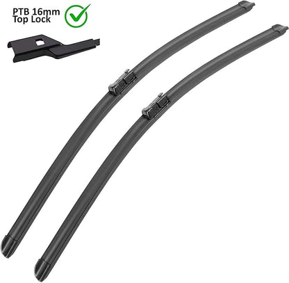 AUTOBOO 25"+22" Windshield Wipers with 15" Rear Wiper Blade Replacement for Volkswagen VW Tiguan 2018 2019 2020 2021 2022 2023 2024 -Original Factory Quality (Pack of 3)