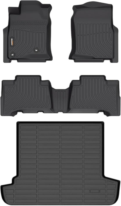Binmotor-Floor Mats & Cargo Liner for Toyota 4Runner 2003-2009, TPE All Weather Car Mats for Toyota 4runner Accessories Rubber Liners Cargo Trunk Mat
