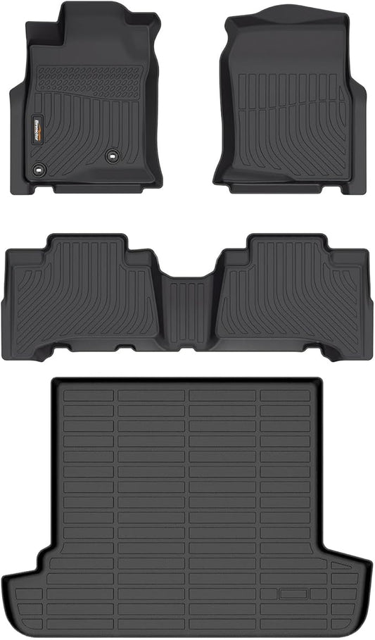 Binmotor-Floor Mats & Cargo Liner for Toyota 4Runner 2003-2009, TPE All Weather Car Mats for Toyota 4runner Accessories Rubber Liners Cargo Trunk Mat
