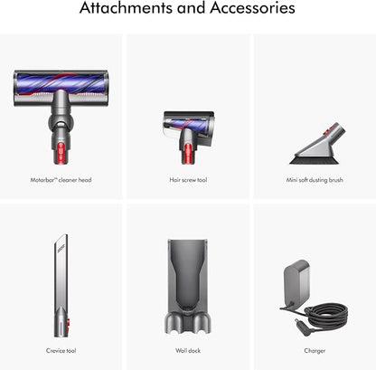 Dyson V8 Plus Cordless Vacuum, Silver/Nickel