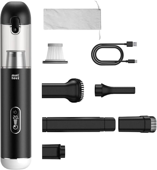 Car Vacuum Portable Cordless - 20000PA High Power Handheld Vacuum with LED Display, 2.5H Fast Charging Up to 45 Mins of Runtime, Hand Vac Cordless Rechargeable for Car Home Corner Cabinet