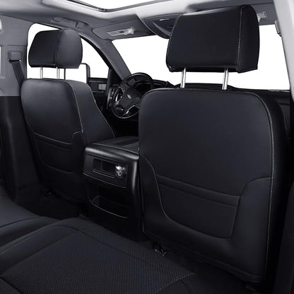 LUCKYMAN CLUB Front Seat Covers fit for Crew Cab/Extended Cab/Regular Cab of 2014-2018 Chevy Silverado Sierra 1500, 2015-2019 Silverado Sierra 2500 3500 (Black 2 pcs)