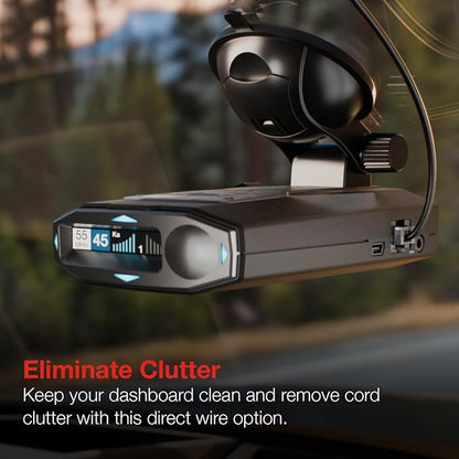 Escort Cobra Official Direct Wire SmartCord, Charges Through Vehicle’s Electrical System, Works with All Current Generation Escort and Cobra Windshield Mounted Detectors, Red LED Alert Indicator