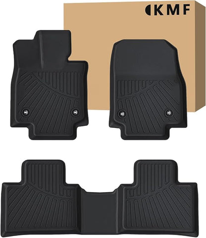 KMF Custom Fit Floor Mats for Lexus RX 2025 2024 2023 Accessories RX350 RX350h RX500h (NOT RX450h+ PHEV), All Weather TPE Waterproof Car Floor Liners,Front Rear 2 Row, Anti-Slip Deep Grooves Car Mats