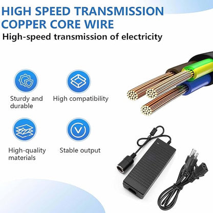 12V 15A Power Adapter Car Charger Converter,Car Cigarette Lighter Socket AC/DC Power Supply Adapter Transformer for Tire Inflator, Car Refrigerator, Car Vacuum Cleaner, and Other Car Devices