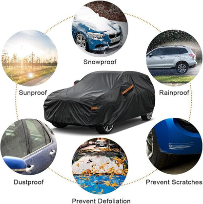 Kayme 7 Layers SUV Car Cover Custom Fit for Buick Encore/Encore GX(2012-2025) Waterproof All Weather for Automobiles, Outdoor Full Cover Rain Sun UV Protection.Black