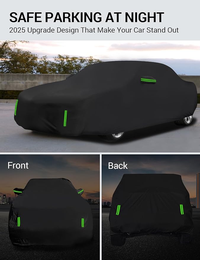 Proadsy 2025 Upgrade Car Cover Custom Fit for 2017-2025 Kia NIRO NIRO EV/Hybrid, Waterproof All Weather for Automobiles, Full Exterior Cover Rain Snow Sun Protector Indoor Outdoor Car Cover