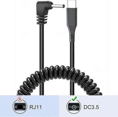 Radar Detector Cable,USB-C to DC3.5 Plug Charging Kit,with Automatic Recognition and Matching Voltage Function,for Cob'r'a RAD 380/480i XRS9370 Unide DFR1/3/5 Radenso Pro M Whistler etc Radar Detector