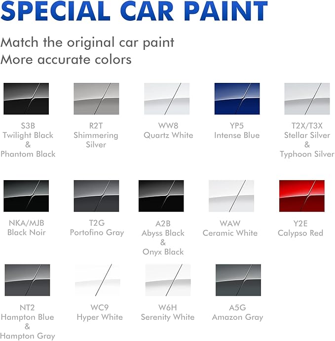 Stellar Silver/Typhoon Silver (T2X/T3X) Touch Up Paint Compatible with Hyundai, DIY Car Paint Scratch Repair, Automotive Paints, Quick & Easy Fix Scratch Repair for Tucson/Elantra/Venue/Ioniq