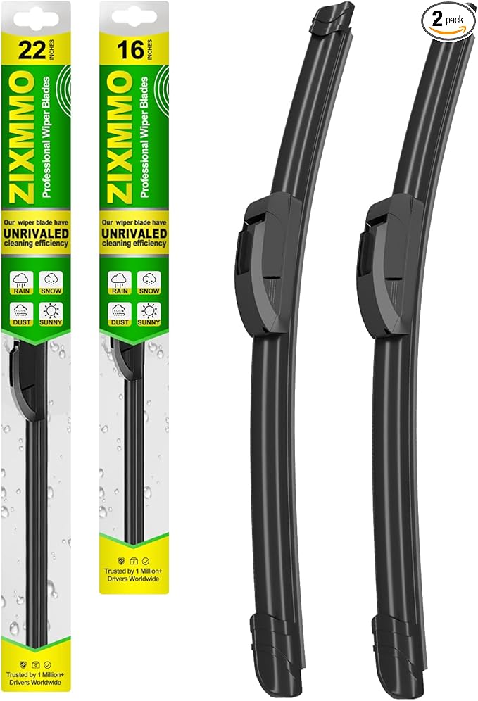 OEM Quality 22in + 16in Premium All-Season Windshield Wiper Blades for Original Equipment Replacement(Set of 2)