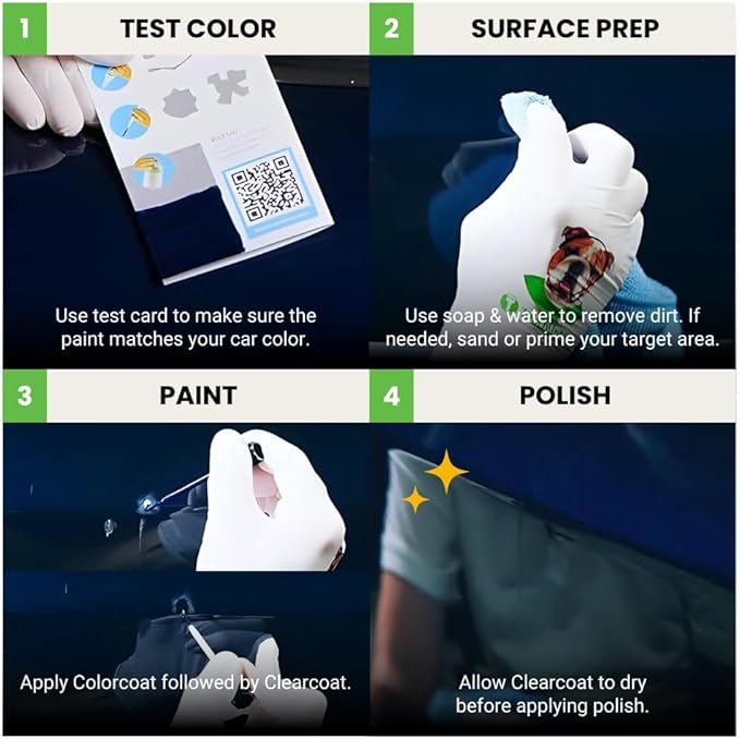 TouchUpDirect 8Q4 Reservoir Blue Compatible with Toyota Exact Match Touch Up Paint Brush - Platinum Kit