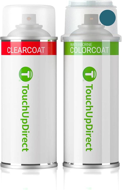 TouchUpDirect 8T7 Blue Streak Metallic Compatible with Toyota Exact Match Touch Up Paint Aerosol - Essential Kit