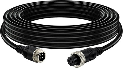 4-pin Aviation Video Extension Cable, Lonlonty Backup Camera Extension Cable for Car, Trailer, Bus, Truck Reversing Rear View Camera.(33FT/10M)