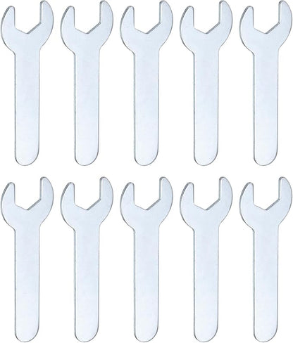 HARFINGTON 10pcs Small Wrench Open End Wrench 12x70x1.5mm Metric U-Shaped Single Open Ended Spanner Super Thin Small Flat Head Galvanizing Wrench for Automotive Repair Furniture Assembly