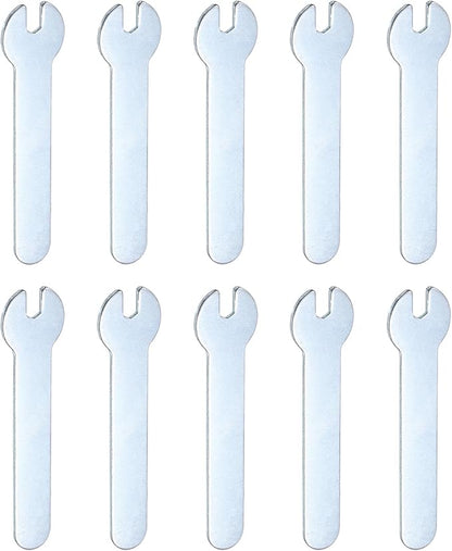 HARFINGTON 10pcs Small Wrench 4x66x1.5mm Metric U-Shaped Single Open Ended Spanner Super Thin Flat Head Galvanizing Wrench for Automotive Repair Furniture Assembly
