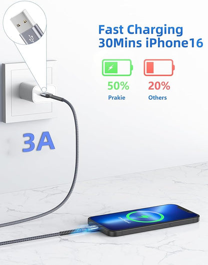 USB A to USB C for Carplay USB C Cable 3FT, Car Charger Cable 2Pack Short Type C Fast Charging Cord Upgraded Extra Durable USBC Cord Compatible with iPhone 16 15 Pro Max/Samsung Galaxy S23/LG and More