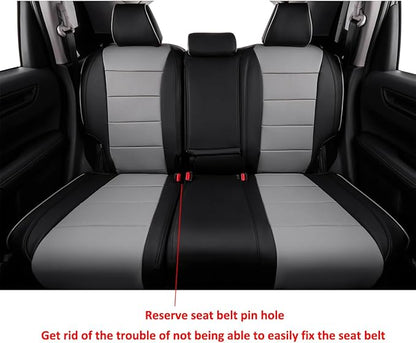 EKR Sportage Seat Covers Custom Fit for KIA Sportage EX,X-Line,SX,SX Prestige,X-pro,X-pro Prestige 2023 2024 2025 2026 Leather Car Seat Cover Full Set - Faux Leather (Black/Gray)