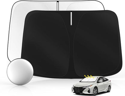 Windshield Sun Shade for Toyo-ta Prius 2016-2022 Foldable Sunshade Custom Fit Front Window Car Interior Accessories Protector Blocks UV Rays (NOT for Prius C or Prius V)