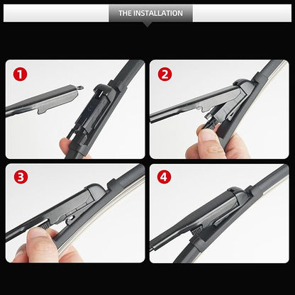 Front Windshield Wipers, 2-Piece Set for BMW 6 Series 645Ci 650i 2003 2004 2005 2006 2007 2008 2009 2010 - Automotive Replacement Front Wiper Blades for Car Window