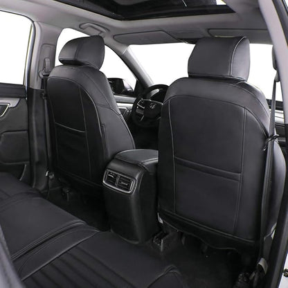EKR Accord Car Seat Covers for Honda Accord 2023 2024 2025 LX(Rear Row W/Solid Backrest) Leather Car Seat Covers,Waterproof Car Seat Protectors,Trucks Seat Covers Full Set(Black)