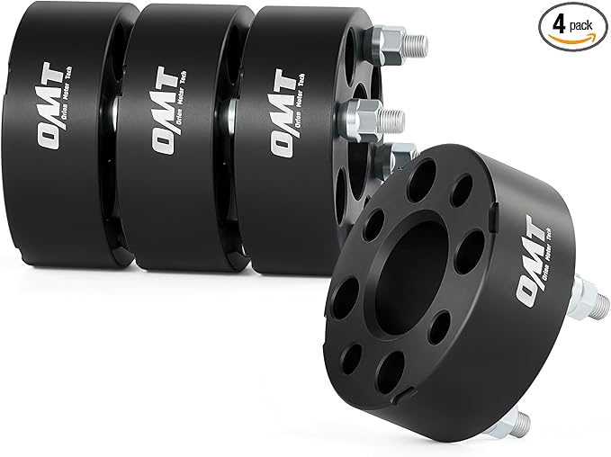 Orion Motor Tech 4x4 Wheel Spacers, Golf Cart Wheel Spacers Compatible with EZGO EZ GO Golf Cart Club Car ATV, 2" Wheel Spacers with 1/2"-20 Studs, Set of 4