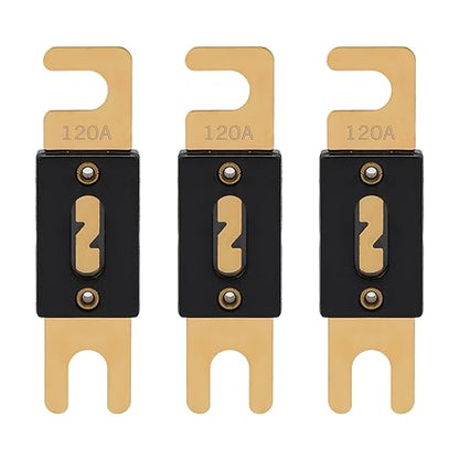 120A ANL Fuse 120 Amp Inline Blade Fuses 32V for Car Audio Inverter Automotive Stereo (Pack of 3 pcs)