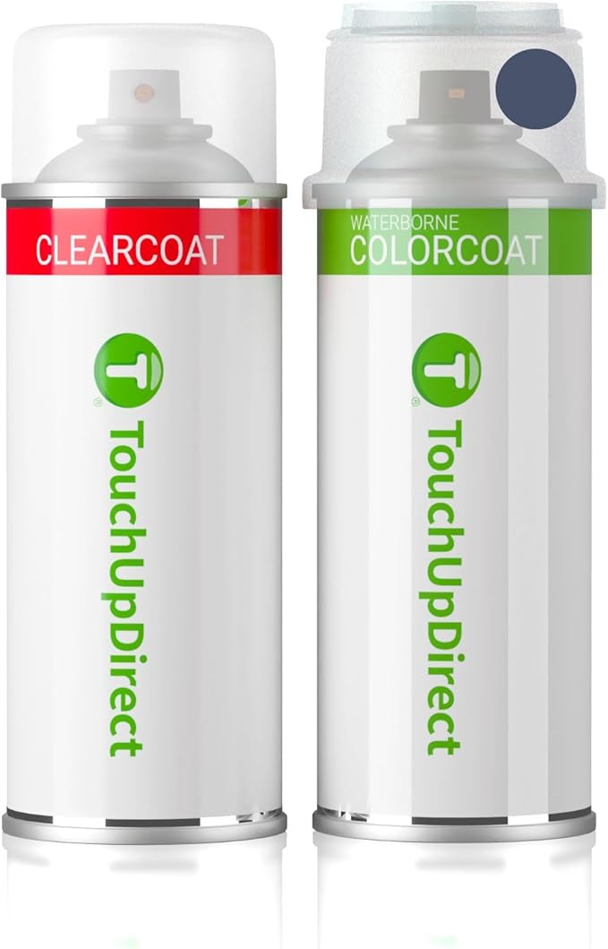 TouchUpDirect 8W2 Cavalry Blue Compatible with Toyota Exact Match Touch Up Paint Aerosol - Essential Kit
