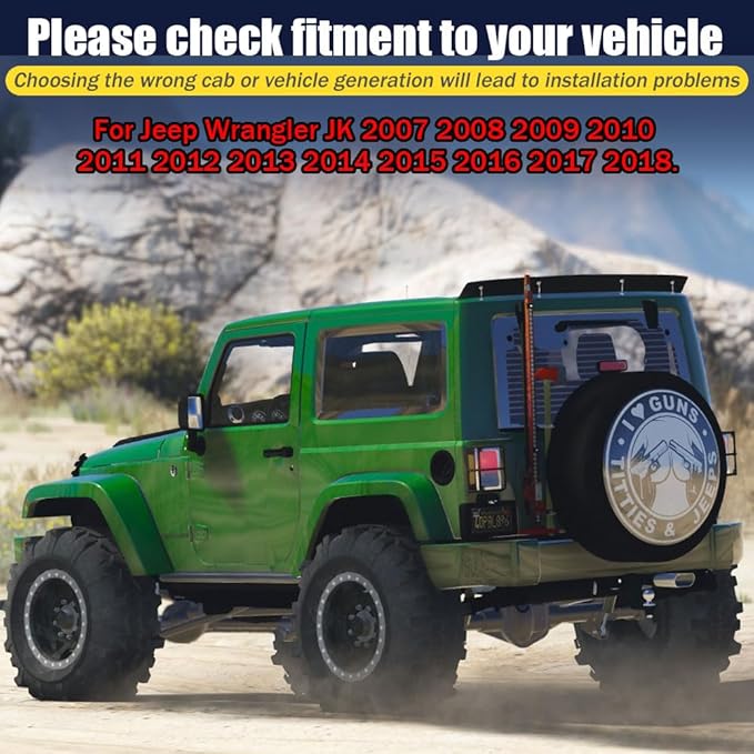 Rain Guards for Jeep Wrangler JK 2007-2018, Tape-on Side Window Deflectors for Jeep Wrangler, Window Visors for Jeep Cars, for Jeep Car Accessories, 4 pcs, FOR-WRANGLER-07/18-JK
