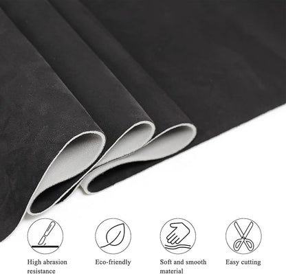 Suede Headliner Fabric with Foam Backing - Black Suede Headliner wrap Interior Material for Car/Truck/SUV/RV Roof, Home Repair/DIY Headliner Material Automotive Headliner Fabric (Black, 96"×60“)