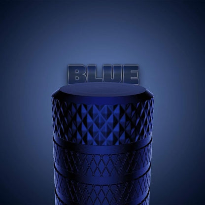 CKAuto Tire Valve Stem Caps, Blue, 4 pcs/Pack, Anodized Aluminum Tire Valve Cap Set, Corrosion Resistant, Universal Stem Covers for Cars Trucks Motorcycles SUVs and Bikes