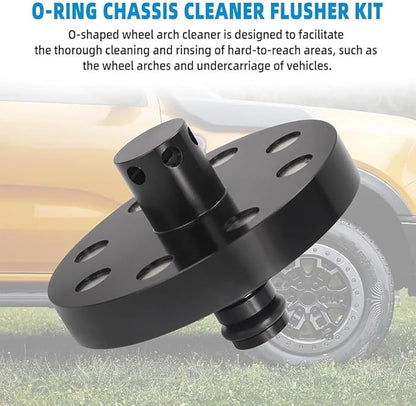 O-Ring Chassis Cleaner Flusher Kit,360° Spinning Nozzle, Undercarriage Cleaner with Quick Coupling, Efficient Wheel Arches/Undercarriage Cleaner Powerful Cleaning in Hidden Areas for All Car (2pc)