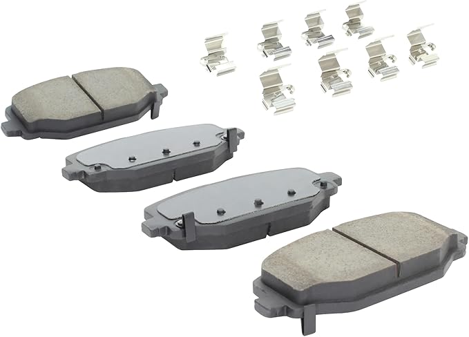 Premium Ceramic Rear Brake Pads (1001-1596C) Compatible with Chrysler Town & Country 2016-2011, Dodge Grand Caravan 2020-2012, Journey 2020-2012, Ram C/V 2015-2013 & More