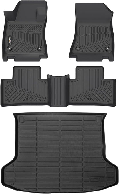 GINOWY-Floor Mats & Cargo Liner for Infiniti QX50 2019-2025 & 2022-2025 Infinit QX55, All Weather Car Floor Mat Rubber Liners Cargo Trunk Mat for Infiniti QX50 Accessories