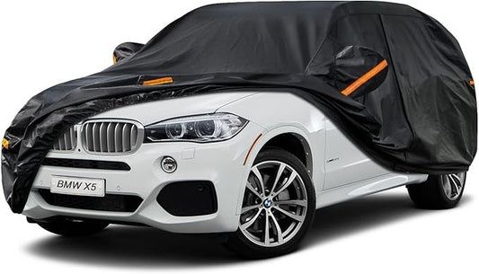 Kayme 7 Layers SUV Car Cover Custom Fit for BMW X5 (2007-2025) Waterproof All Weather for Automobiles, Outdoor Full Cover Rain Sun UV Protection.Black