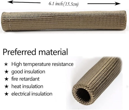 Titanium Spark Plug Wire Boots Thermal Protection Insulator Sleeve, 2500 Degree Heat shield Cover Wrap 6 inch for Car Truck 8PCS