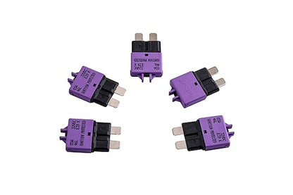 GLOSO Circuit Breakers E39 Manual (T3) Reset Low Profile ATC/ATO (3A - 5 Pack)