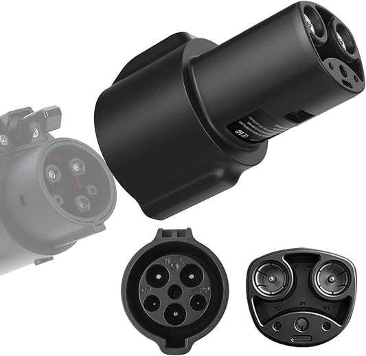 J1772 to Tesla Charging Adapter, 80A/250V Fast Charging, Compatible with Tesla Model 3/Y/S/X/Cybertruck, SAE J1772 EV Adapter for Tesla Cars Only, Easy Setup and Safety Certified