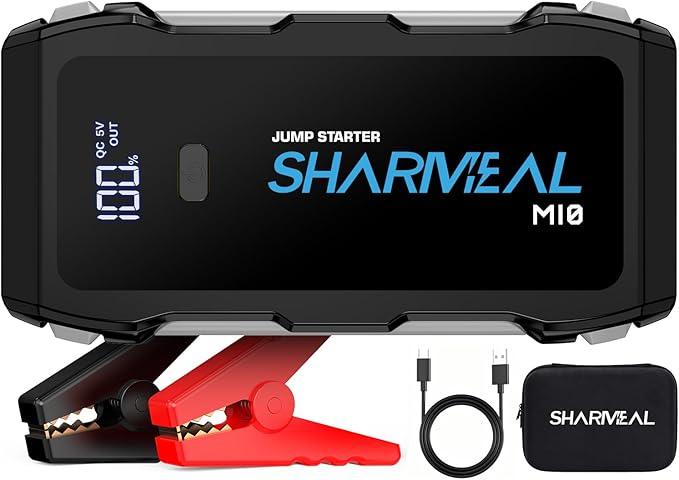 3000A Battery Capacity Jump Starter Power Pack with 3 Modes Flashlight and Jumper Cable