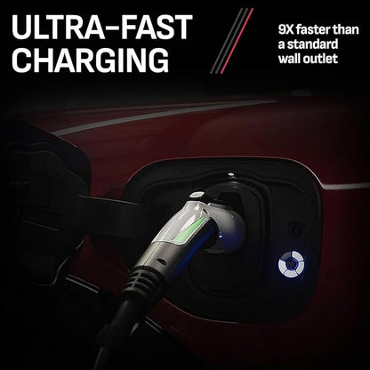 Schumacher Electric 240V / 40A Level 2 EV Wall Charger - NEMA 6-50 Plug - with Universal SAE-J1772 Connector - Wi-Fi & Bluetooth Enabled - Weather-Resistant for Indoor or Outdoor Use - SEV1600P650