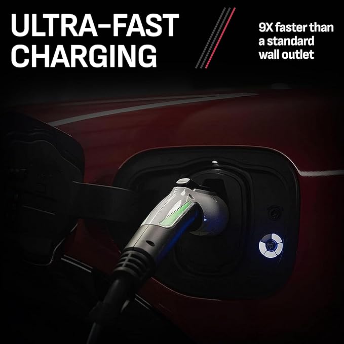 Schumacher Electric 240V / 40A Level 2 EV Wall Charger - NEMA 14-50 Plug - with Universal SAE-J1772 Connector - Wi-Fi & Bluetooth Enabled - Weather-Resistant for Indoor or Outdoor Use - SEV1600P1450