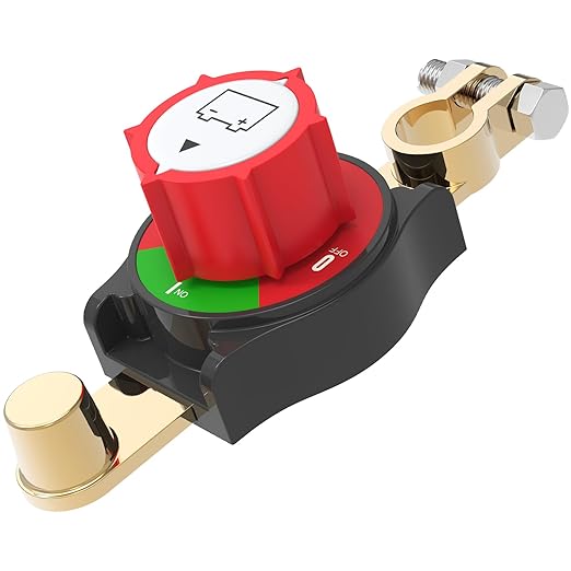 Top Post Battery Disconnect Switch On/Off 275A 12-48V Battery Power Cut Off Switch for Car Vehicle RV and Boat