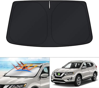 KUST Windshield Sun Shade for 2014-2020 Nissan Rogue (NOT for Rogue Sport & 2021 Rogue 3rd Gen. T33) Sunshade Foldable Window Sun Visor Protector Blocks UV Rays Keep Your Car Cooler
