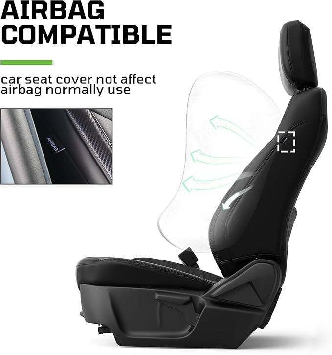 for Ford Maverick Custom Car Seat Covers Full Set,Full Coverage Design Car Seat Compatible with Airbags ,Easy to Install leather Seat Covers,Fit Ford Maverick 2022-2025 XL XLT Lariat Models (Black)