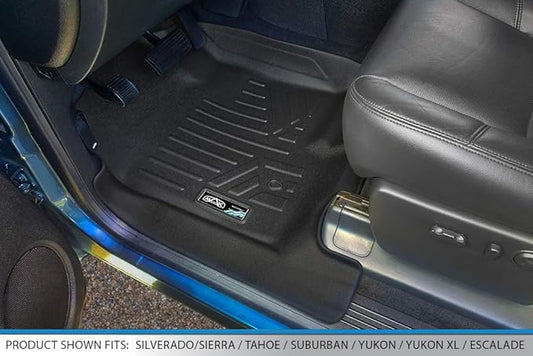 MAXLINER Custom Fit Floor Mats 2 Row Liner Set Compatible with 2007-2013 Chevrolet Avalanche