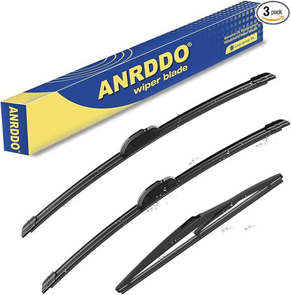 3 wipers Replacement For 2019 2020 2021 2022 2023 Toyota Rav4 Windshield Wiper Blades Original Equipment Replacement - 26"+16"+12" (Set of 3) U/J HOOK