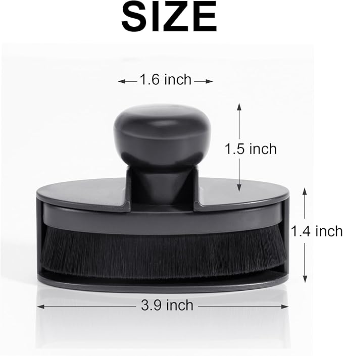UNIMEIX Tire Shine Applicator Brush Large Vegan Oval Tire Shine Brush with Storage Stand for Vehicles Tire Shine Polish Wax and Car Wash