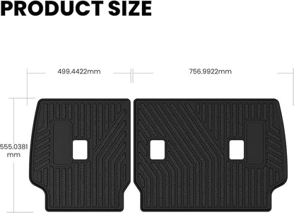 LASFIT Premium Extra Thick Rear Seat Back Covers for Toyota 4Runner 2025 Seat Back Cover | TPE Custom Fit Waterproof 4 Runner 2025 5/7 Seater Second Row Back Seat Backrest Protector Mat Liner