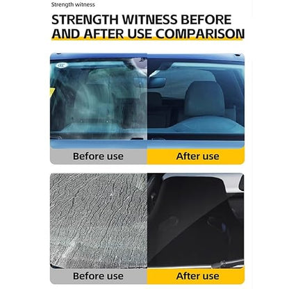 Bianca Glass Polishing Liquid D1, Bomini Car Glass Polishing Compound Windshield Cleaner Glass Oil Film Remover, Anti-Fog Hydrophobic Coating Spray, Scratches, Wiper Marks & Oil Film with Sponge