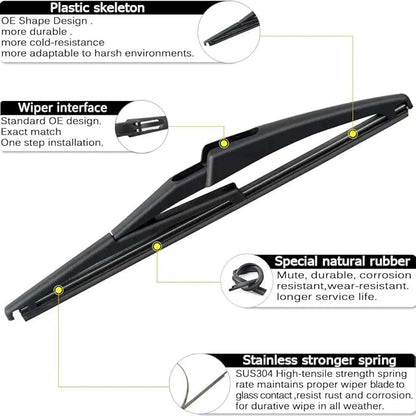 AUTOBOO 22"+20" Windshield Wipers with 11" Rear Wiper Blade Replacement for Jeep Renegade 2015 2016 2017 2018 2019 2020 2021 2022 2023-Original Factory Quality (Pack of 3)