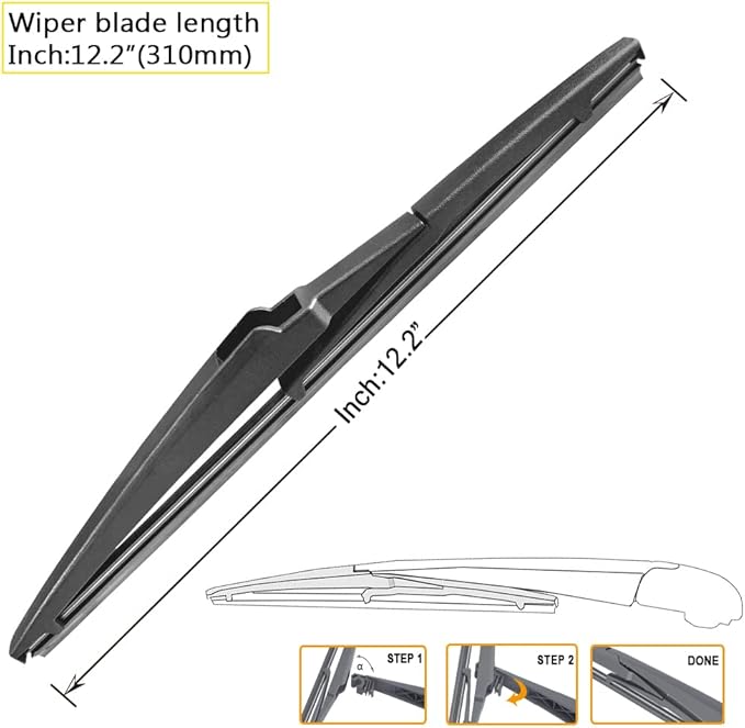 AUTOBOO 26"+16" Windshield Wipers with 12" Rear Wiper Blade Replacement for Lexus NX200t NX300 NX300h 2015 2016 2017 2018 2019 2020 2021 -Original Factory Quality (Pack of 3)